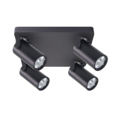 Gary lampa sufitowa plafon czarny 4x15W GU10 klosz czarny 98-28143