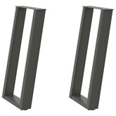 Nogi do stołu konsolowego w kształcie litery U 2 szt. Antracyt 28x(72-73) cm Stal