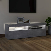 vidaXL Szafka pod TV z oświetleniem LED, szarość betonu, 120x35x40 cm wariant 4