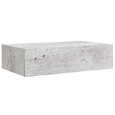 vidaXL Półki ścienne z szufladą, 2 szt., szare, 40x23,5x10 cm, MDF