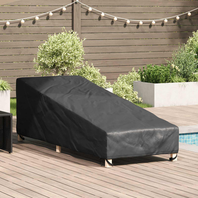 Pokrowiec na meble ogrodowe 203 x 81 x 63 cm Prostokątny Czarny