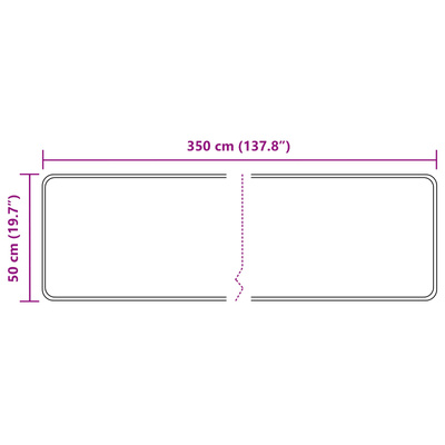 Chodnik dywanowy MARSA Czarny 50 x 350 cm Poliester i PVC