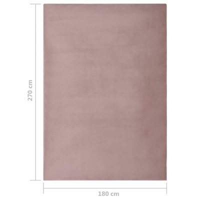 vidaXL Dywan ze sztucznego futerka królika, 180x270 cm, brudny róż