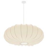 Lampa wisząca CAFEE' skandynawska - z abażurem kremowym latte 66cm - nowoczesne oświetlenie sufitowe do salonu i jadalni E27