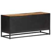vidaXL Szafka pod TV, 90x30x40 cm, drewno mango i naturalna trzcina