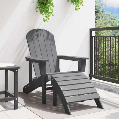Krzesło Adirondack Jasnoszary HDPE