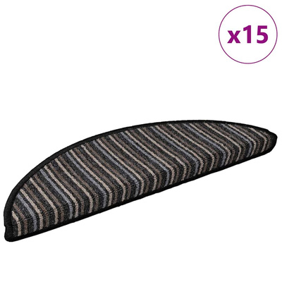 Samoprzylepne maty na schody 15 pcs Antracyt 56 x 17 x 3 cm