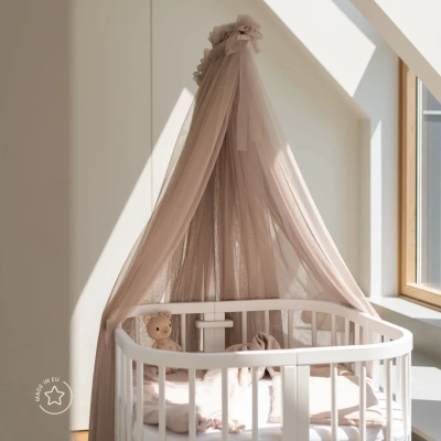 Baldachim Tiulowy do Drewnianego Stelaża - Taupe