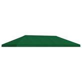 Osłona daszku do altany 6 x 3 m zielony Poliester 190
