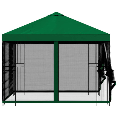 Altana ogrodowa ze ścianami bocznymi 3 x 3 m zielony