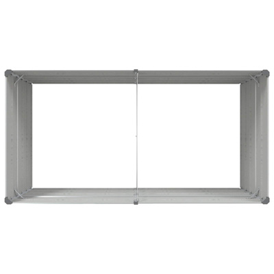 Donica Jasnoszary 195 x 100 x 75 cm Stal Galwanizowana
