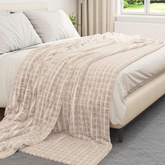Koce narzutowe 6 pcs Beżowy 270 x 240 cm Polar