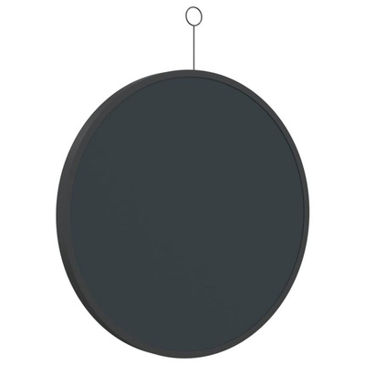 vidaXL Lustro ścienne z zawieszką, czarne, 50 cm
