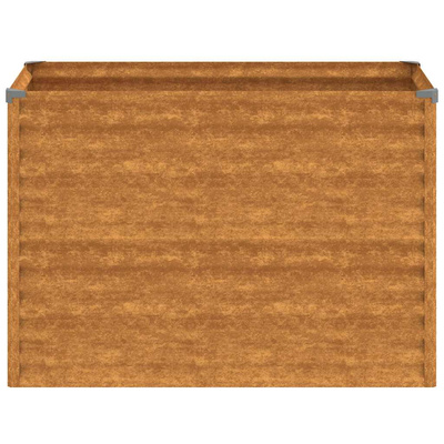 Podwyższona grządka ogrodowa 100x50x69 cm, stal Corten