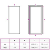 vidaXL Drzwi wewnętrzne, 83x201,5 cm, czarne, szkło ESG i aluminium