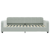 Sofa z funkcją spania, jasnoszara, 100x200 cm, obita aksamitem