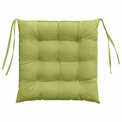 Poduszki na siedziska 4 pcs Jasnozielony 40 x 40 x 6 cm tkanina
