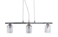 Lampa wisząca Berta z trzema szklanymi kloszami nad stół chromowana G9