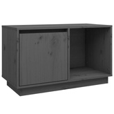 vidaXL Szafka pod TV, szara, 74x35x44 cm, lite drewno sosnowe