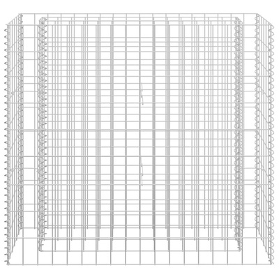 vidaXL Podwyższona donica gabionowa, galwanizowana stal, 90x30x90 cm