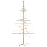 Drewniana choinka do udekorowania, 210 cm, lite drewno sosnowe