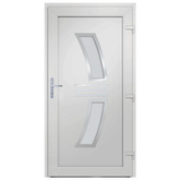 Drzwi wejściowe, antracytowe, 98x208 cm, PVC vidaXL