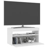 vidaXL Szafka pod TV z oświetleniem LED, biała, 75x35x40 cm