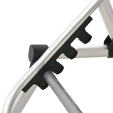 vidaXL Wysoki leżak dla seniora, składany, niebieski, aluminiowy