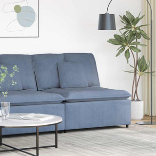 Modułowy moduł centralny sofy z poduszkami niebieski 100 cm