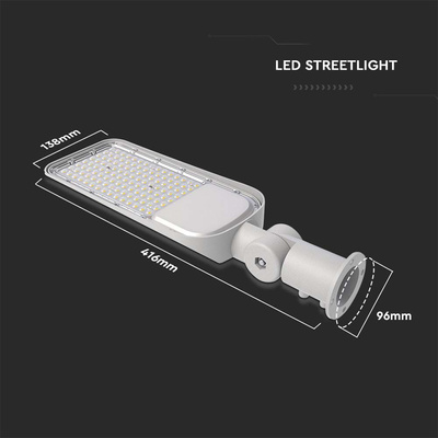 30W Lampa uliczna LED z regulowanym uchwytem / Chip SAMSUNG / Barwa:6500K / Obudowa: Szara