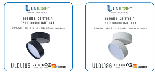 OPRAWA SUFITOWA TUBA DOWNLIGHT URBAN SMART SCIEMNIALNA ULDL186 BIALY