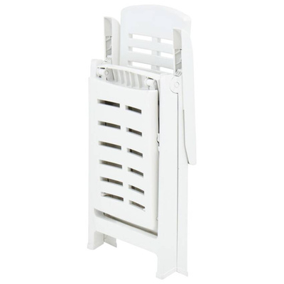 vidaXL Składany leżak, plastikowy, biały