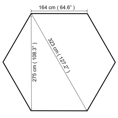 Altana ogrodowa, 323 x 275 x 265 cm, 180 g/m?
