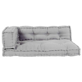 Poduszka do sofy paletowej 3 pcs Szary 120 x 80 x 38 cm tkanina