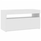 vidaXL Szafka pod TV z oświetleniem LED, biała, 75x35x40 cm