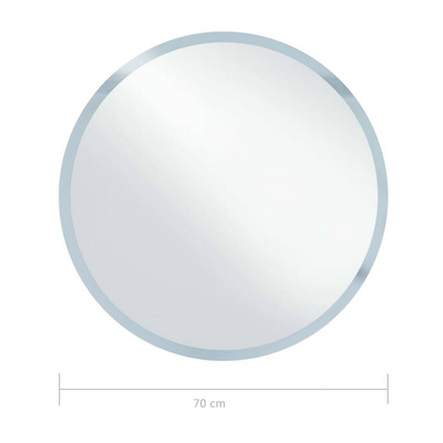 vidaXL Lustro łazienkowe z LED, 70 cm