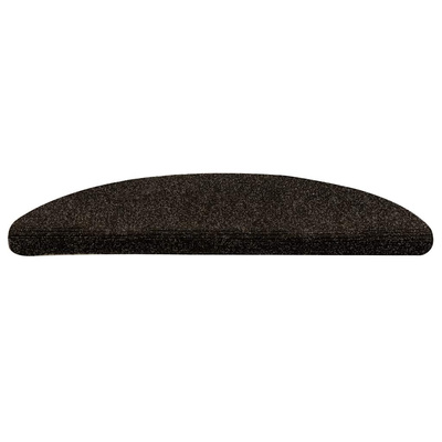 Maty na schody samoprzylepne 10 szt. 56x17x3 cm Ciemnobrązowe półokrągłe