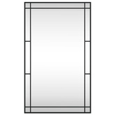 vidaXL Lustro ścienne, czarne, 60x100 cm, prostokątne, żelazo