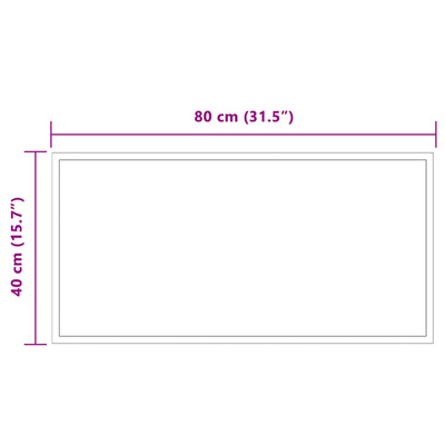 Lustro łazienkowe LED przezroczysty 80 x 40 cm szkło hartowane