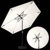 Parasol ogrodowy z oświetleniem LED i podstawą 300 x 300 cm