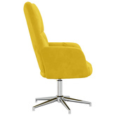 vidaXL Fotel, musztardowy, obity aksamitem model standard