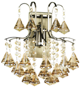 Lampa ścienna kinkiet kryształowy MONTE CARLO 1x60W E27 złoty