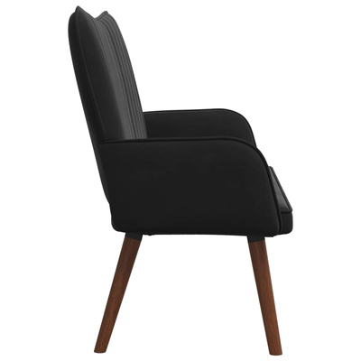 Sofa dwuosobowa Czarny 115 x 61 x 87 cm Welur