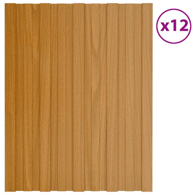 Panel dachowy 12 pcs naturalny 60 x 45 cm Stal galwanizowana