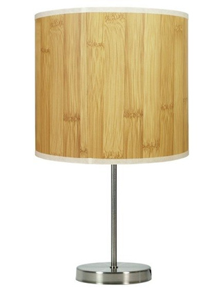 Lampka nocna Timber brązowa z abażurem rustykalna 1xE27