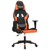 vidaXL Fotel gamingowy, czarno-pomarańczowy, sztuczna skóra model standard
