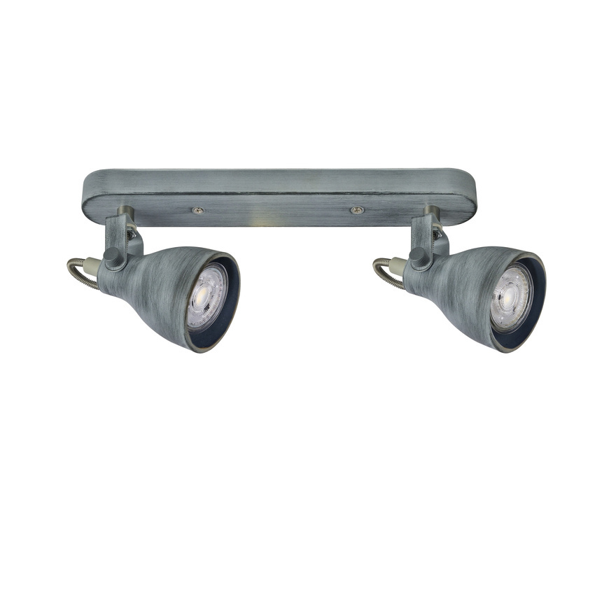 Lampa ścienna listwa 2X40W GU10 szary mat ASH 92-64400