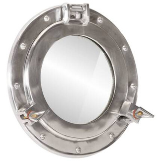 vidaXL Lustro wiszące w kształcie bulaja, Ø30 cm, aluminium i szkło