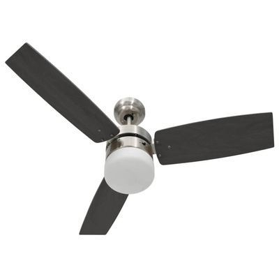 vidaXL Wentylator sufitowy z lampą i pilotem, 108 cm, ciemnobrązowy