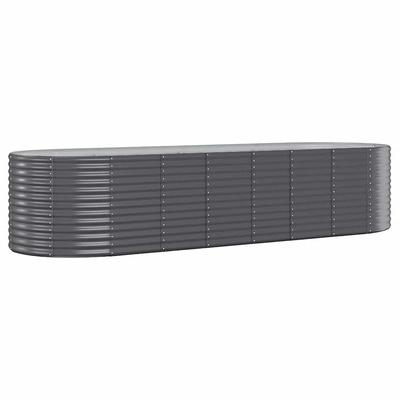 vidaXL Podwyższona donica, stal malowana proszkowo 322x100x68 cm
